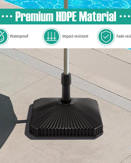 Giantex 44 lbs HDPE Square Fillable Umbrella Base