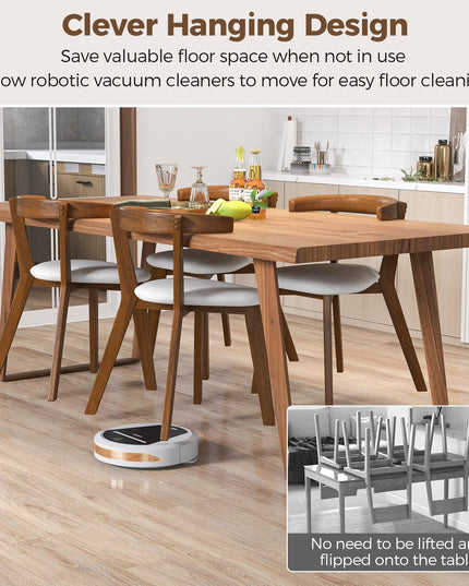 Giantex Wooden Dining Chairs, Farmhouse Hanging Kitchen Chairs w/Rubber Wood Frame