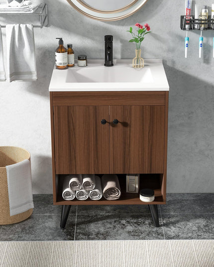 Giantex Bathroom Vanities with Vessel Sink - Bathroom Sink Cabinet with Doors