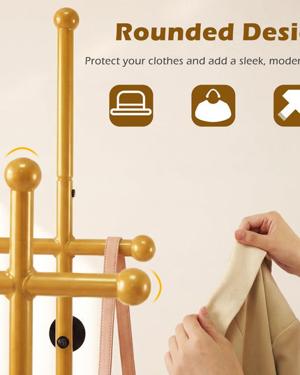 Giantex Portant Double Tige | Penderie Autoportante avec 5 Crochets
