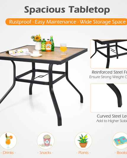 Patio Dining Table, Outdoor Square Bistro Table