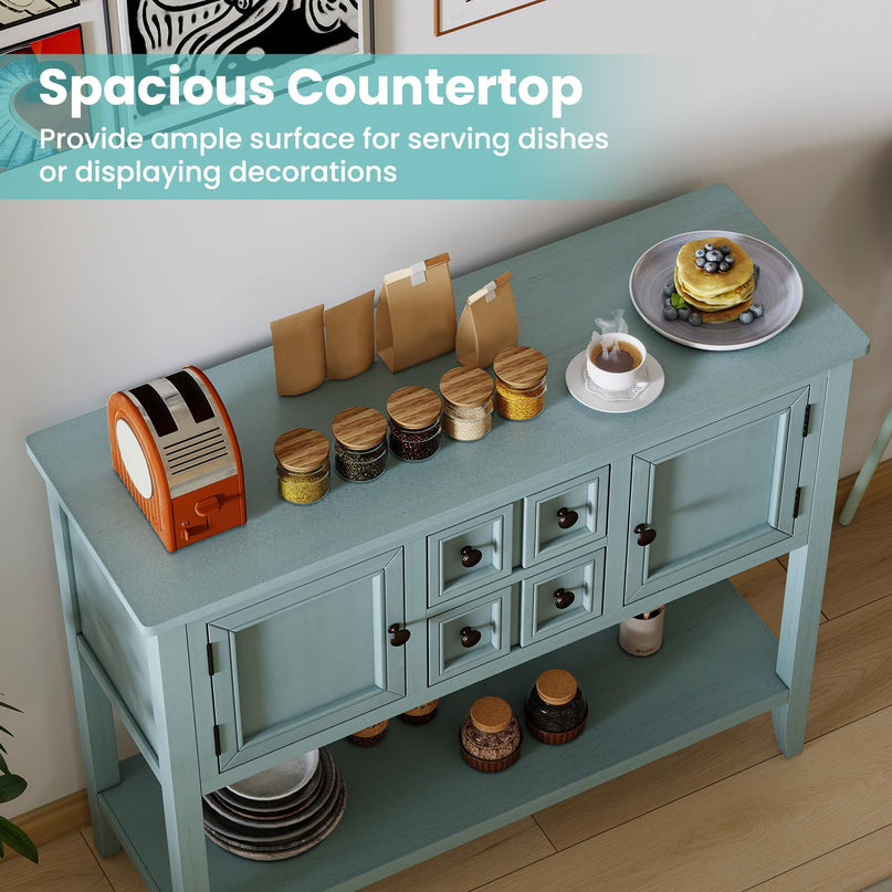 Giantex Sideboard Buffet Cabinet with Storage, 42’’ Wood Credenza