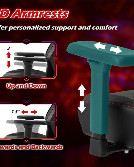 Giantex Gaming Chair Video Game Chair with Magnetic Headrest & Lumbar Support