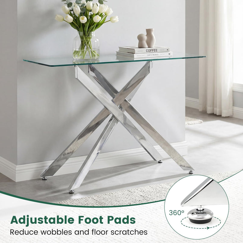 Table console en verre Giantex 45" pour salon