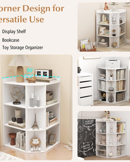 Giantex 3-Tier Corner Cabinet with Charging Station