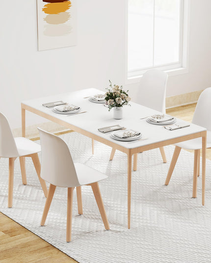Giantex Modern Dining Chairs Set of 2/4 w/Solid Beech Wood Legs