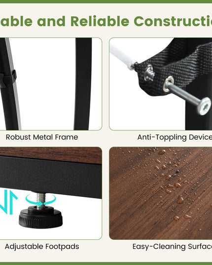 Giantex Plant Stand Indoor with Grow Lights 8-Tier 62" Tall Corner Metal Plant Shelf