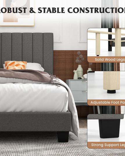 Giantex Queen Size Platform Bed Frame