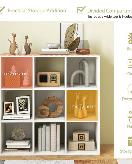 Giantex 9-Cube Bookcase White