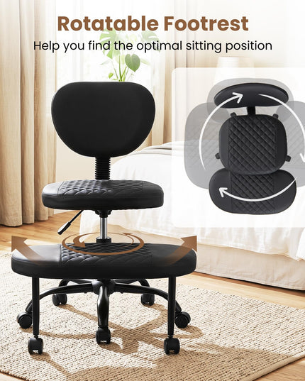 Giantex Ergonomic Criss Cross Meditation Chair with Wheels