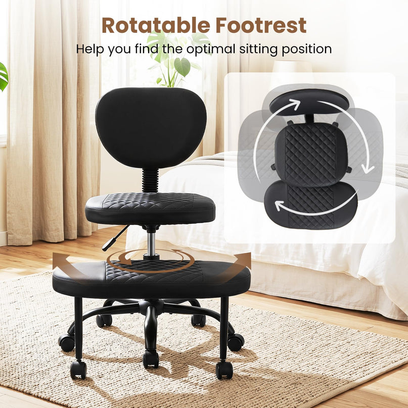 Giantex Ergonomic Criss Cross Meditation Chair with Wheels