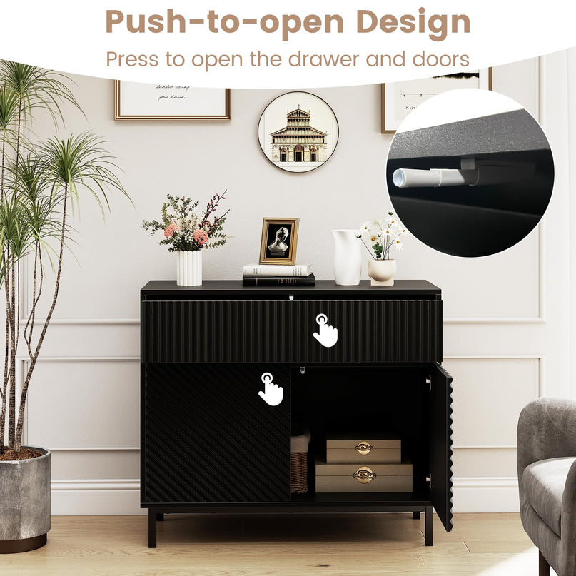 Giantex 32" Wide Buffet Cabinet with 2 Doors and 1 Drawer (1/2)