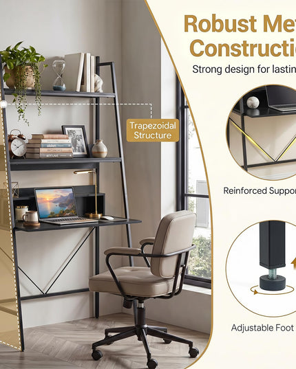 Giantex 3-Tier Ladder Computer Desk for Small Spaces