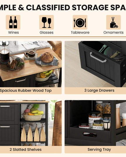 Giantex Kitchen Island Cart on Wheels