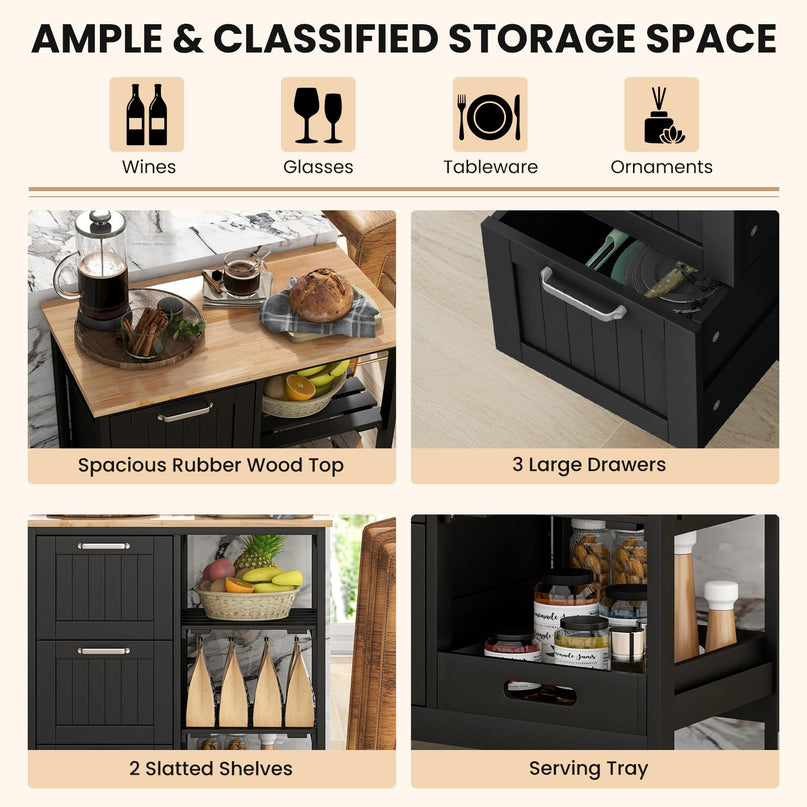 Giantex Kitchen Island Cart on Wheels