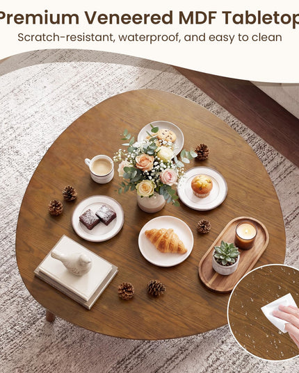 Table à manger ronde Giantex de 90 cm pour 4 personnes