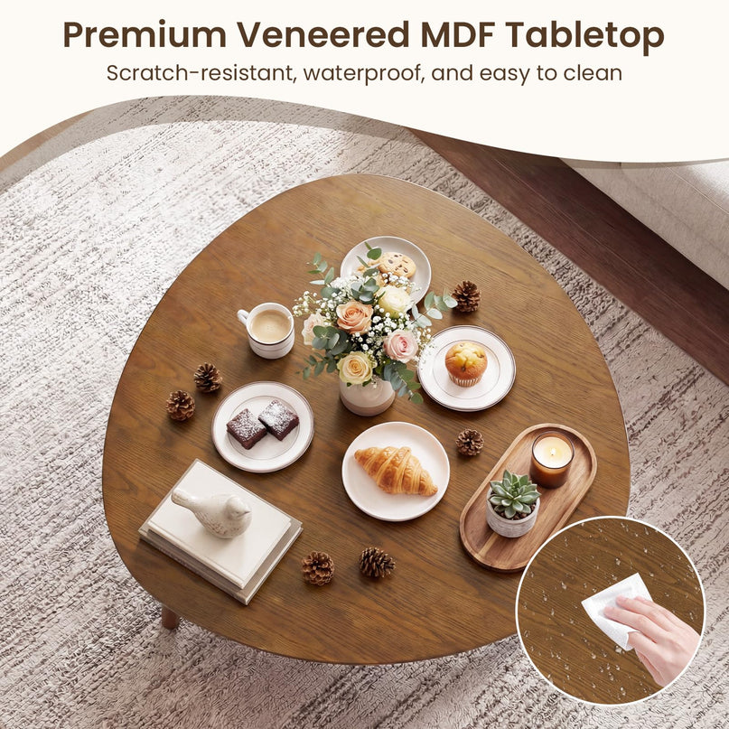 Table à manger ronde Giantex de 90 cm pour 4 personnes