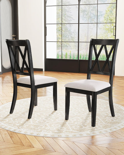 Giantex Wooden Dining Chairs Set of 2/4 for Living Dining Room