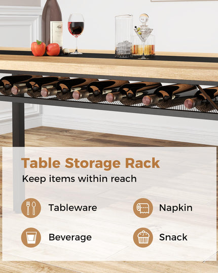 Giantex Table à manger 180 cm pour 6 à 8 personnes, grande table de cuisine
