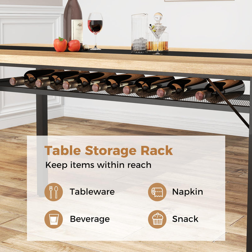 Giantex 71" Dining Table for 6-8 People, Large Kitchen Table