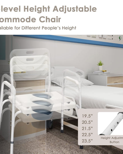Giantex 3-in-1 Bedside Commode Chair