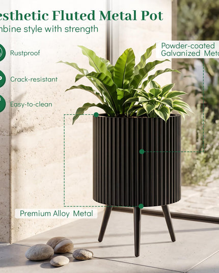 Giantex 14/16/20 Inch Plant Pot with Stand for Living Room