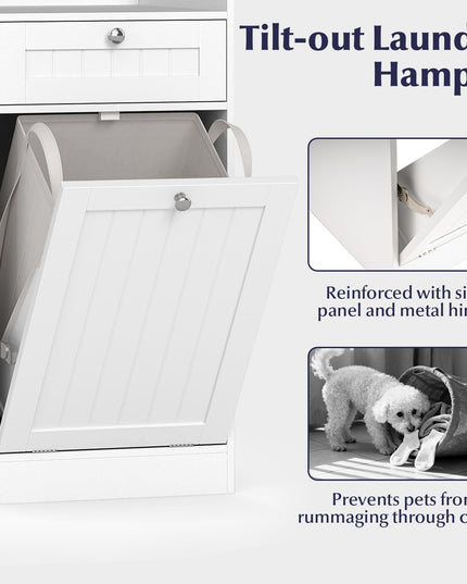 Meuble de rangement de salle de bain autoportant Giantex avec étagère