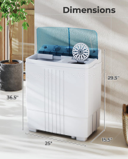 Giantex Washing Machine Twin Tub 12Lbs Washing and 8Lbs Spinning