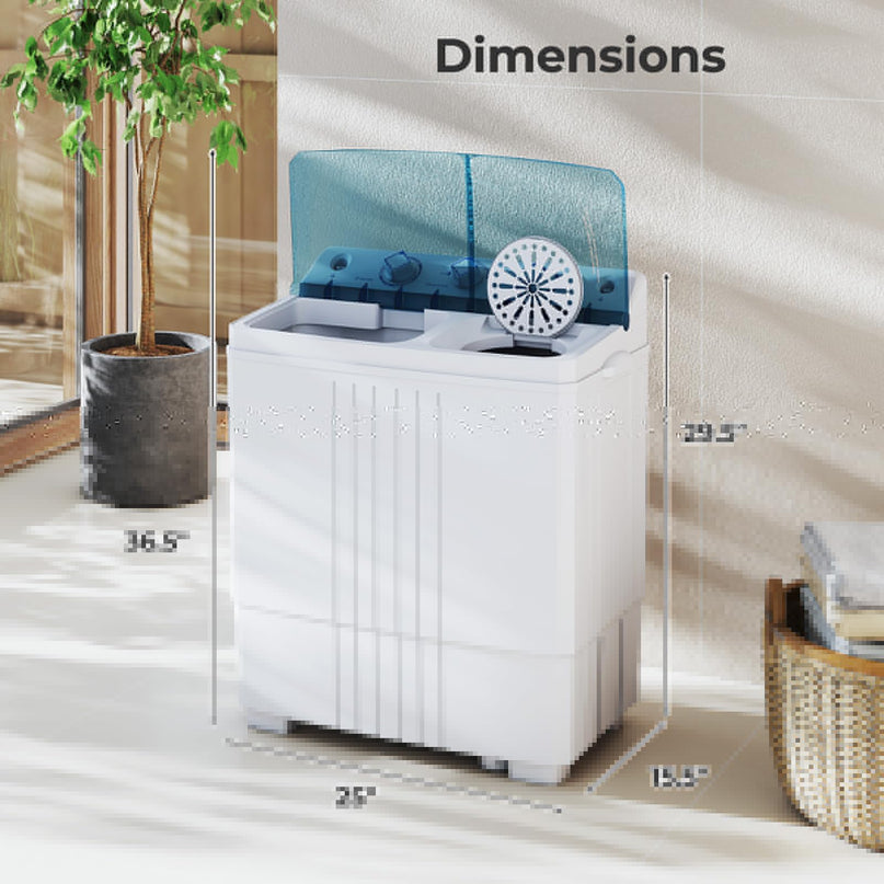 Giantex Washing Machine Twin Tub 12Lbs Washing and 8Lbs Spinning