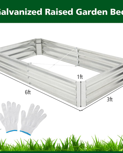 Giantex Galvanized Raised Garden Bed