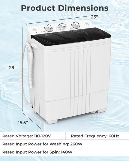 Giantex Portable Washing Machine 20 LBS Washer & Spinner Combo