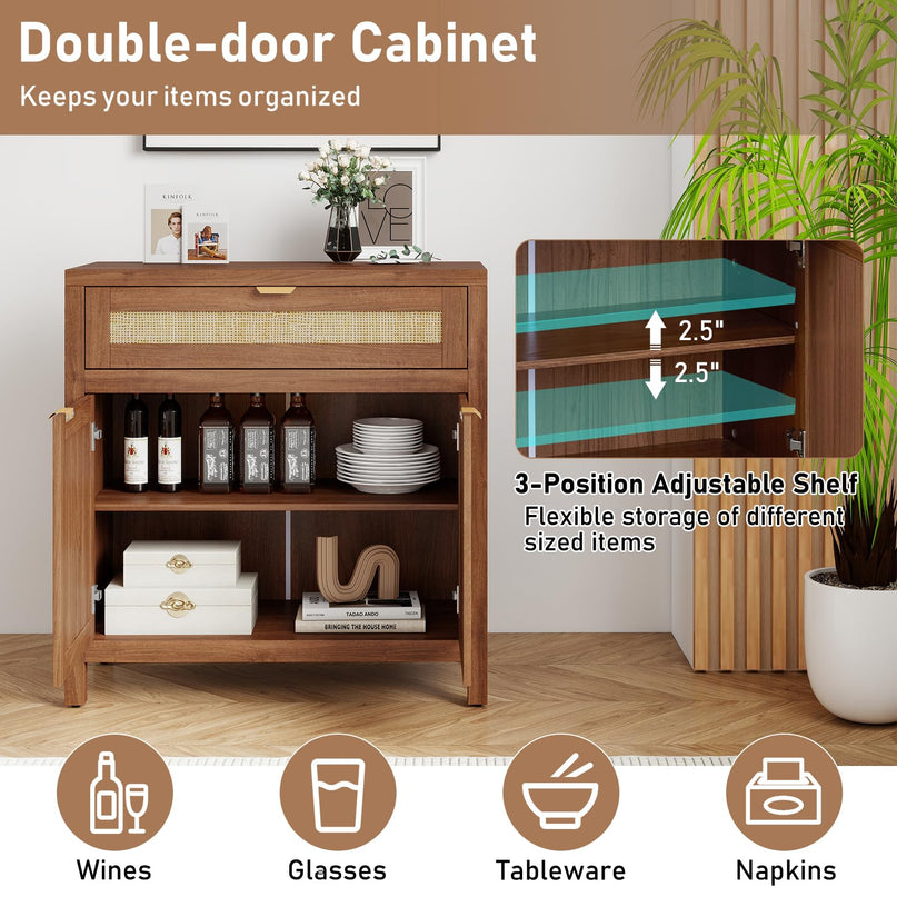 Giantex Sideboard Buffet Cabinet w/ 2 Doors
