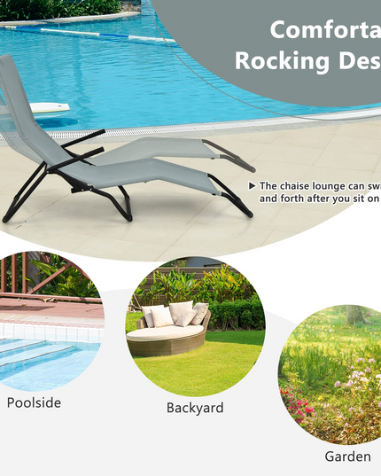 Lightweight and Portable Tanning Lounger for Deck (2, Green)