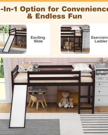 Giantex Loft Bed with Slide