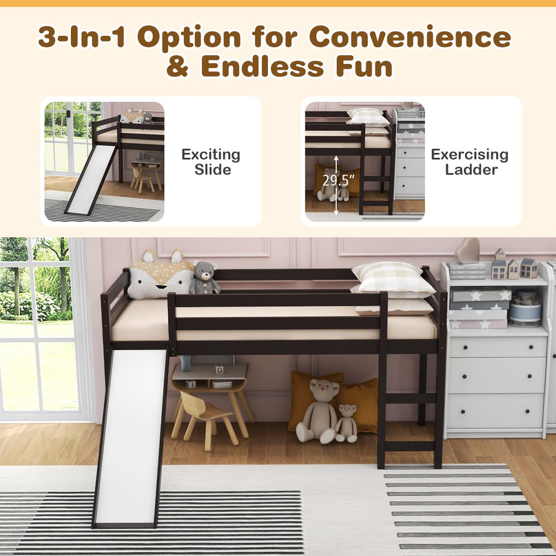 Giantex Loft Bed with Slide