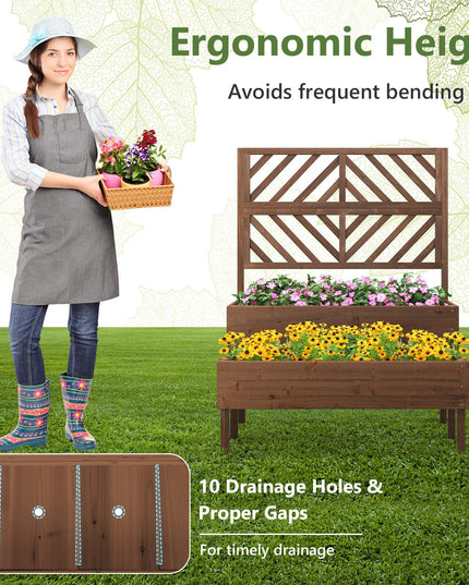 Giantex Raised Garden Bed with Trellis