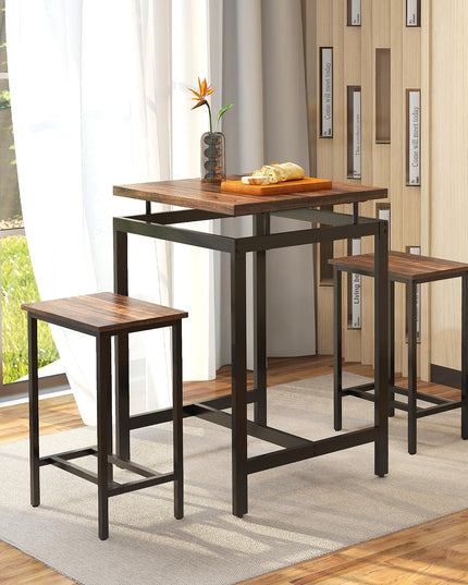 Giantex Small Dining Table Set for 2 - Counter Height Table Set with 2 Stools