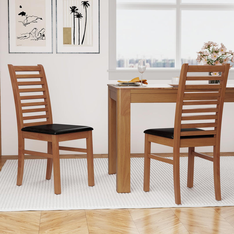 Giantex Wooden Dining Chairs Set of 2/4 for Living Room