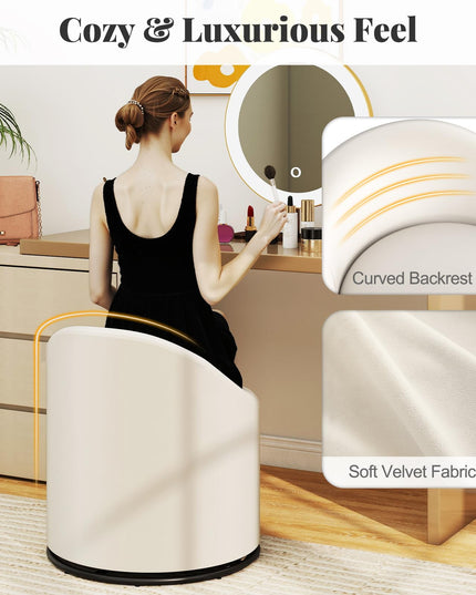 Giantex Swivel Accent Chair with Storage for Bedroom