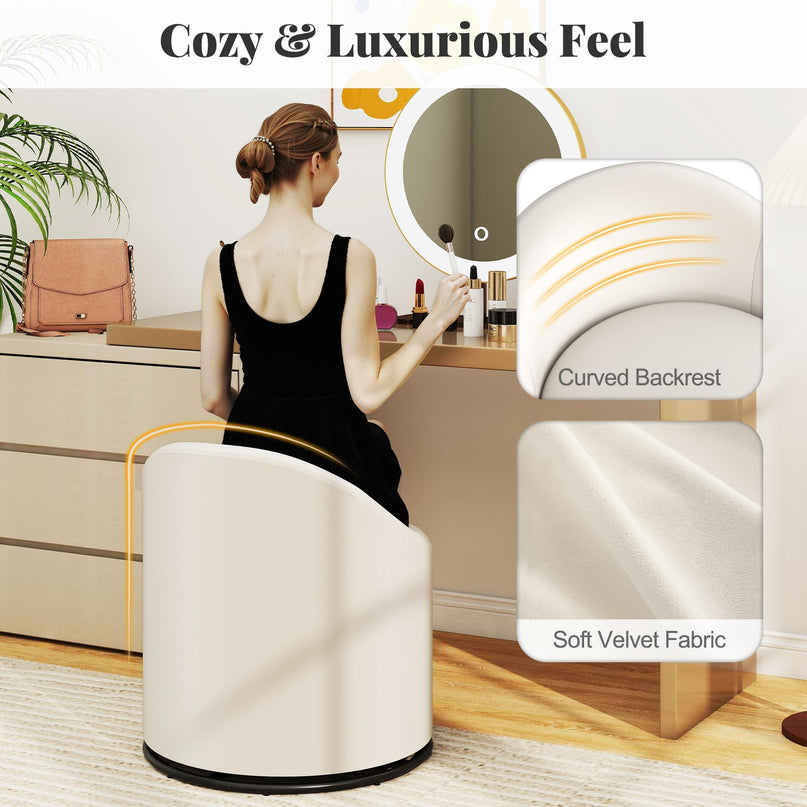 Giantex Swivel Accent Chair with Storage for Bedroom