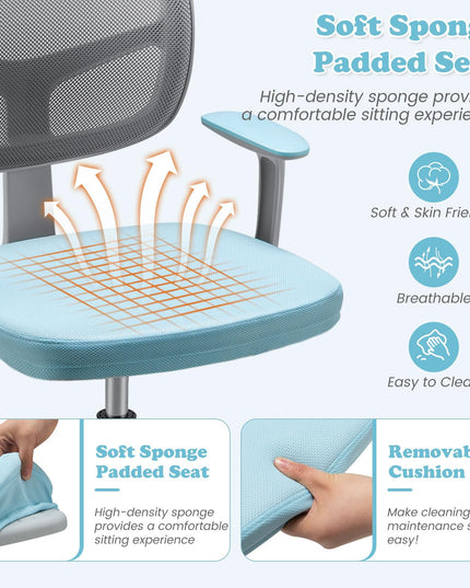 Giantex Adjustable Desk Chair with Auto Brake Casters for Kids