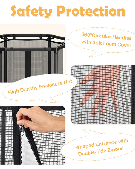 Outdoor Indoor Mini Recreational Round Trampoline -  Giantex