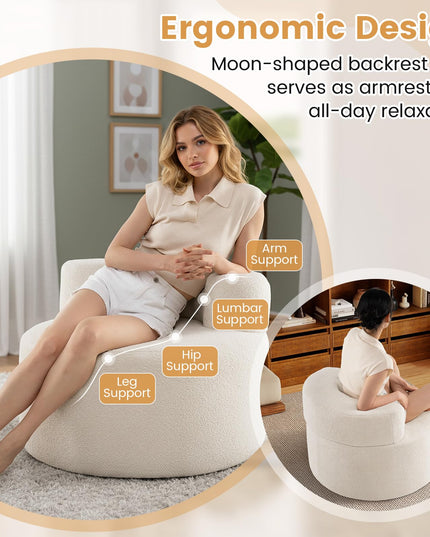 Fauteuil rond Giantex pour chambre ou salon