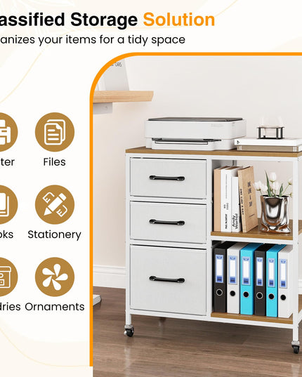 Meuble de rangement pour imprimante Giantex avec espace de rangement pour l'organisation du bureau à domicile