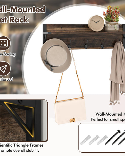 Giantex Coat Rack Shoe Stand Set