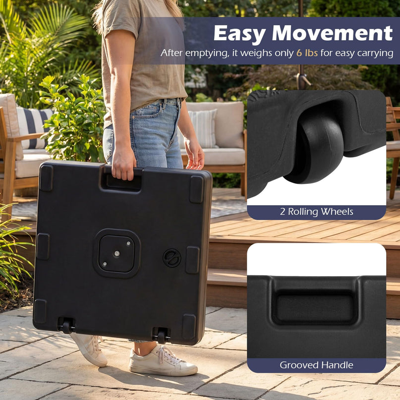 Giantex Rolling Fillable Patio Umbrella Base