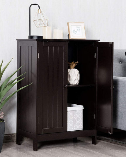 Giantex Storage Cabinet with Doors and Shelves - Freestanding Storage Organizer with Anti-Tipping Device