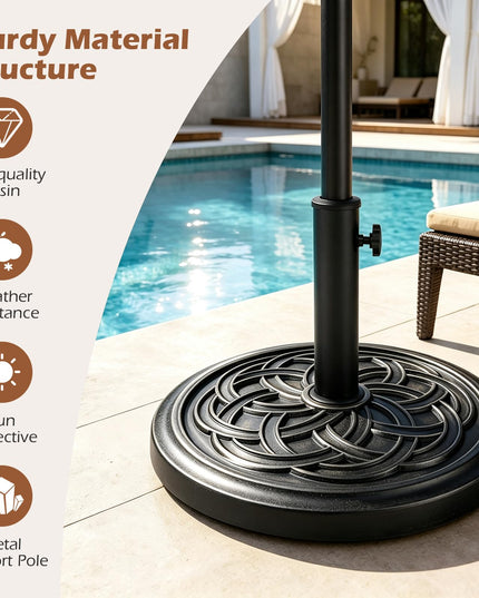 GIANTEX 24 lbs Patio Umbrella Base 18" Heavy Duty Outdoor Stand