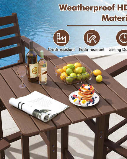 Giantex  42" Height HDPE Square Pub Table