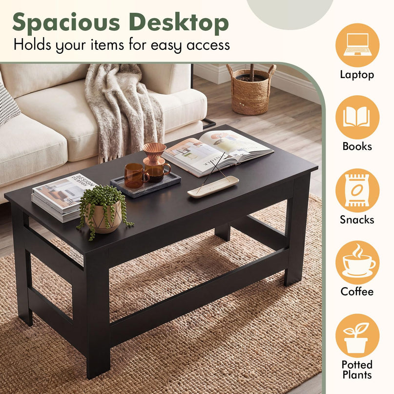 Giantex 31.5" Folding Coffee Table for Living Room